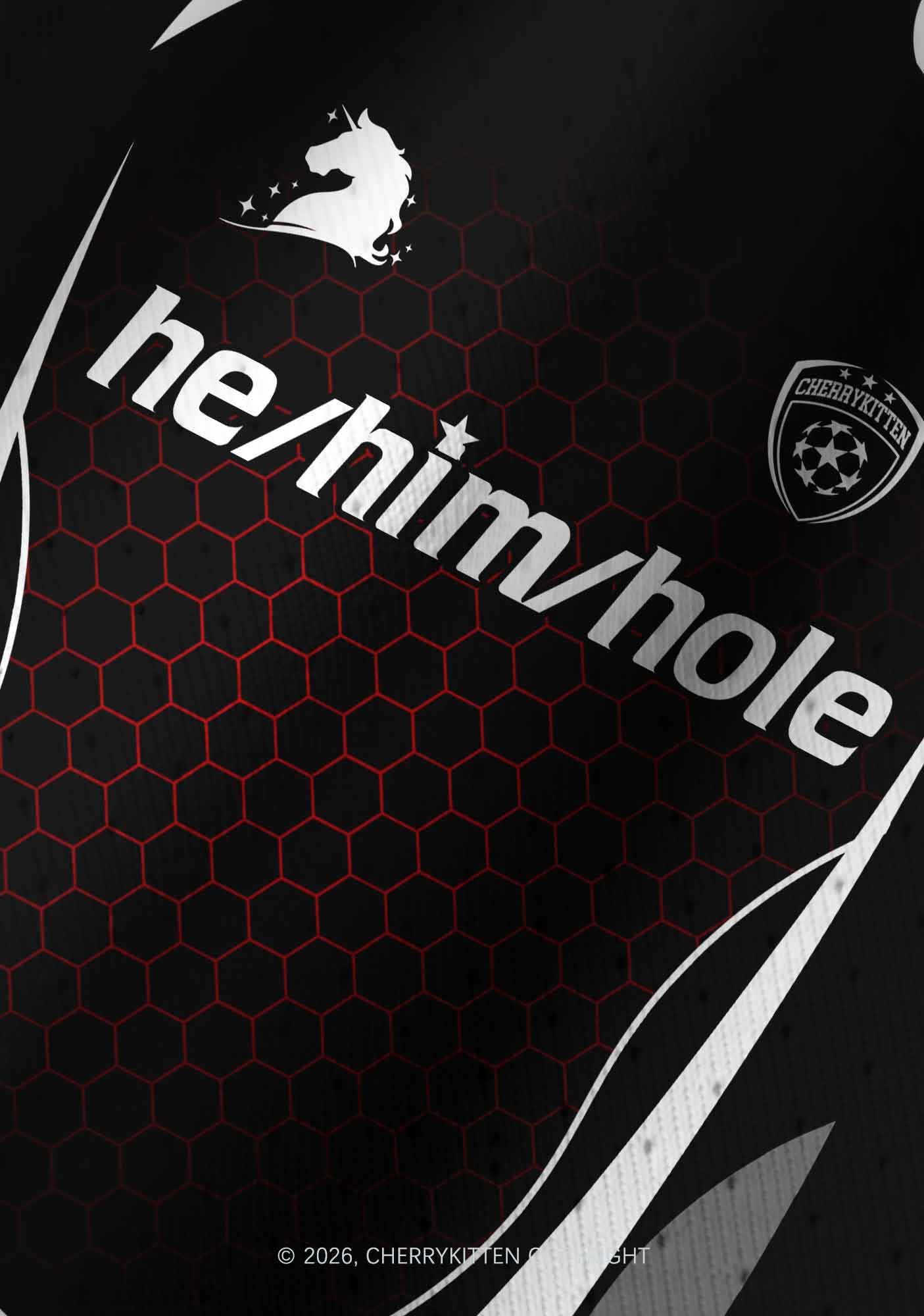 Black He Him Hole Pride Y2K Crop Football Jersey Shirts Cherrykitten