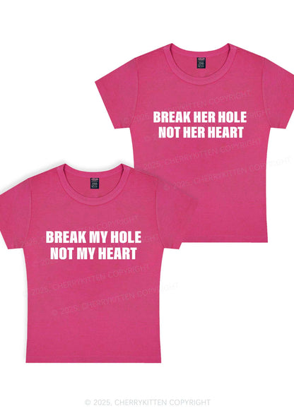 Break Hole Not Heart Y2K Valentine's Day Baby Tee Cherrykitten