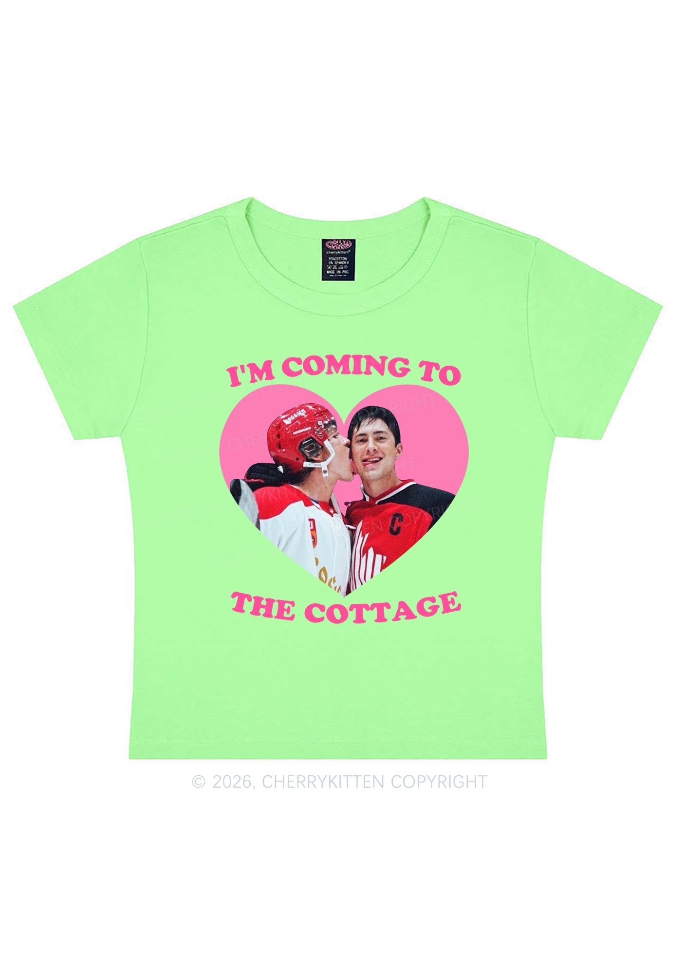 Coming To Cottage HR Y2K Baby Tee Cherrykitten