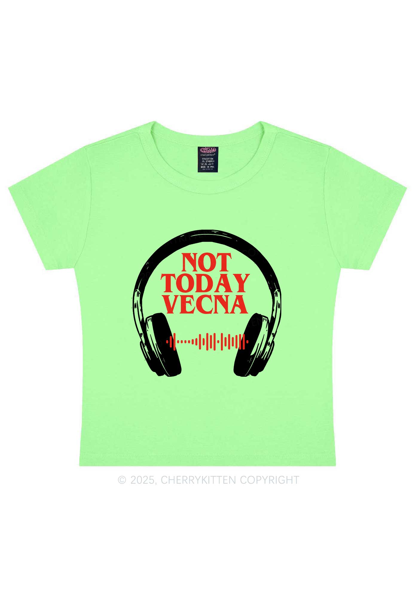 Custom Spotify Code Not Today Y2K Baby Tee Cherrykitten