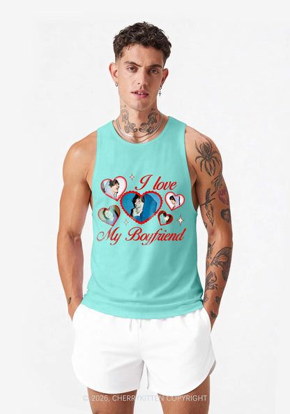 Custom Boyfriend Photos Y2K Men Racerback Tank Top Cherrykitten