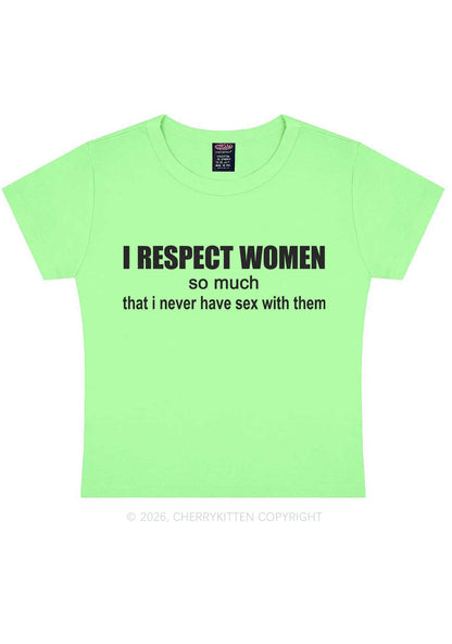 I Respect Women Pride Y2K Baby Tee Cherrykitten