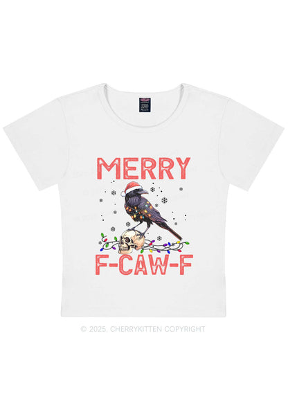 Christmas Merry Fcawf Y2K Baby Tee Cherrykitten