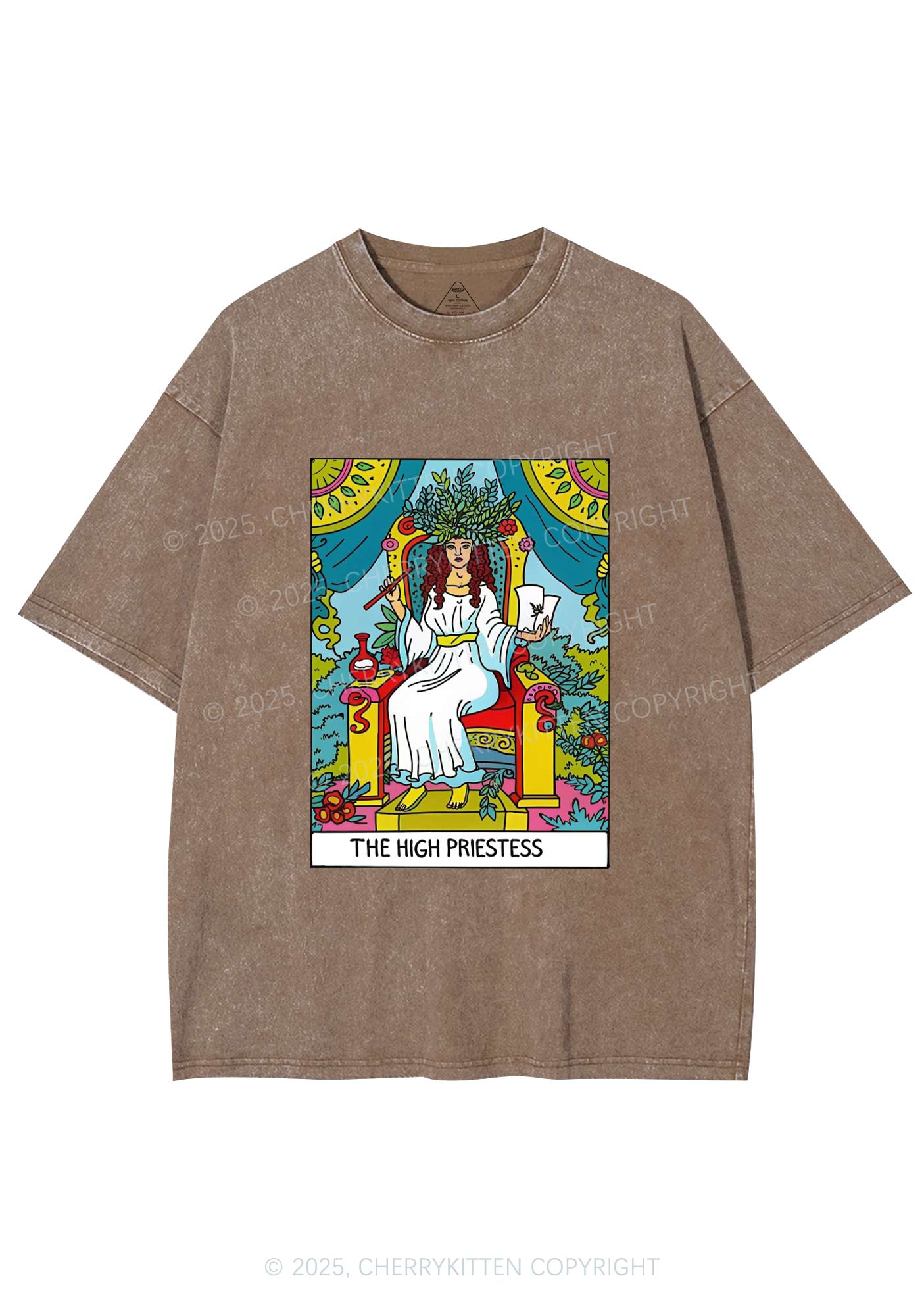 The High Priestess Y2K Washed Tee Cherrykitten