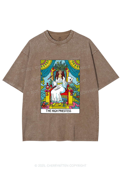 The High Priestess Y2K Washed Tee Cherrykitten