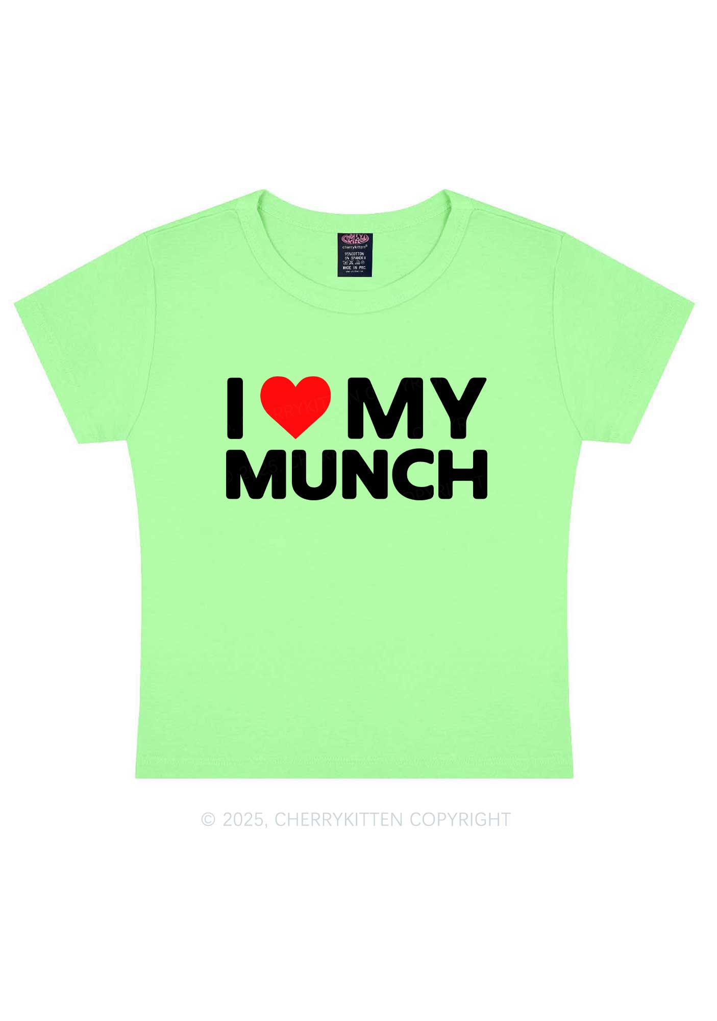I Love My Munch Y2K Baby Tee Cherrykitten