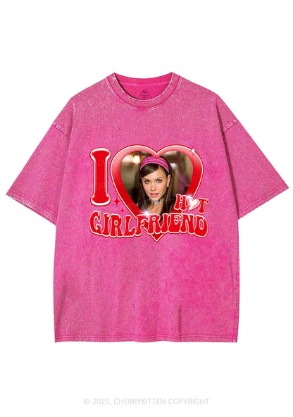 Custom I Love My Hot Girlfriend Y2K Shirts Washed Tee Cherrykitten