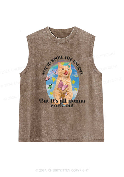 It's Gonna Work Out Y2K Washed Tank Cherrykitten