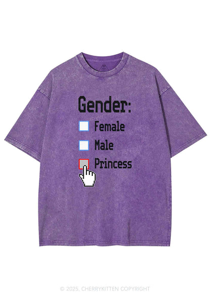 Gender Princess Pride Y2K Shirts Washed Tee Cherrykitten