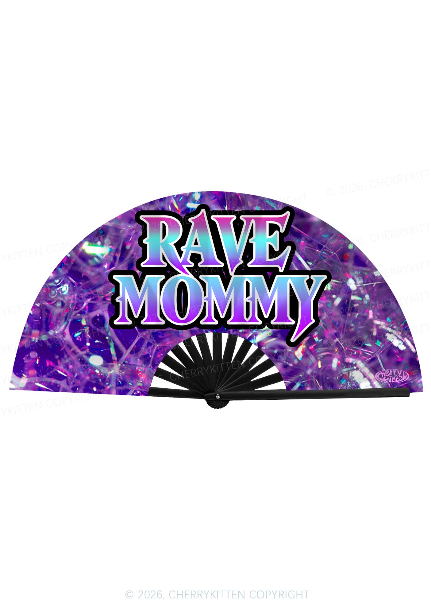 Rave Mommy Y2K Rave Hand Fan Cherrykitten