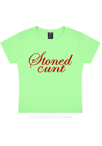 Stoned Cxxt Y2K Baby Tee Cherrykitten