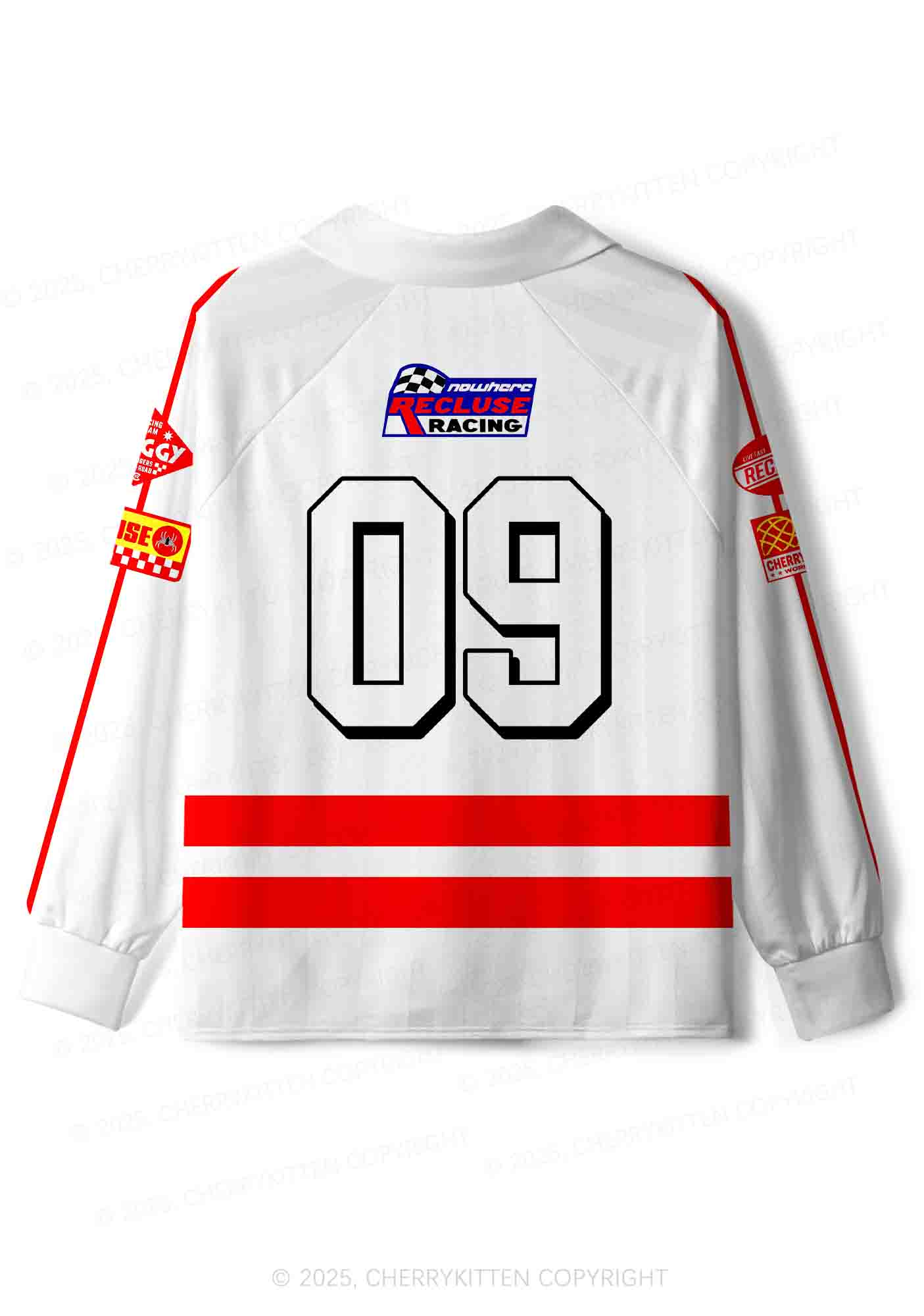 Custom Red Blue Sexsi Y2K Sport Long Sleeve Jersey Shirts Cherrykitten