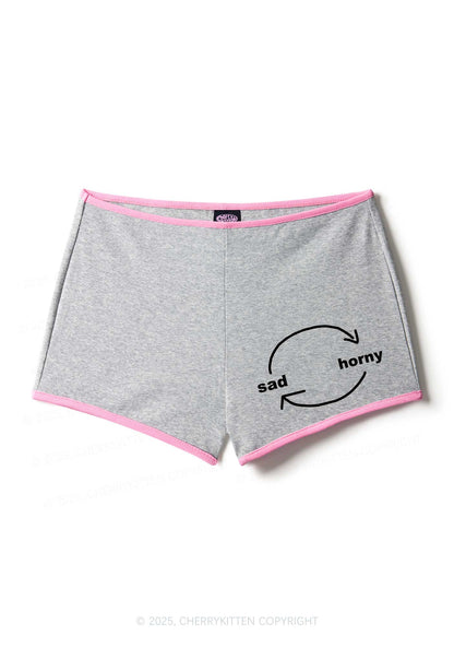 Sad Circle Y2K Booty Shorts Cherrykitten