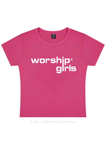 Worship Girls Pride Y2K Baby Tee Cherrykitten