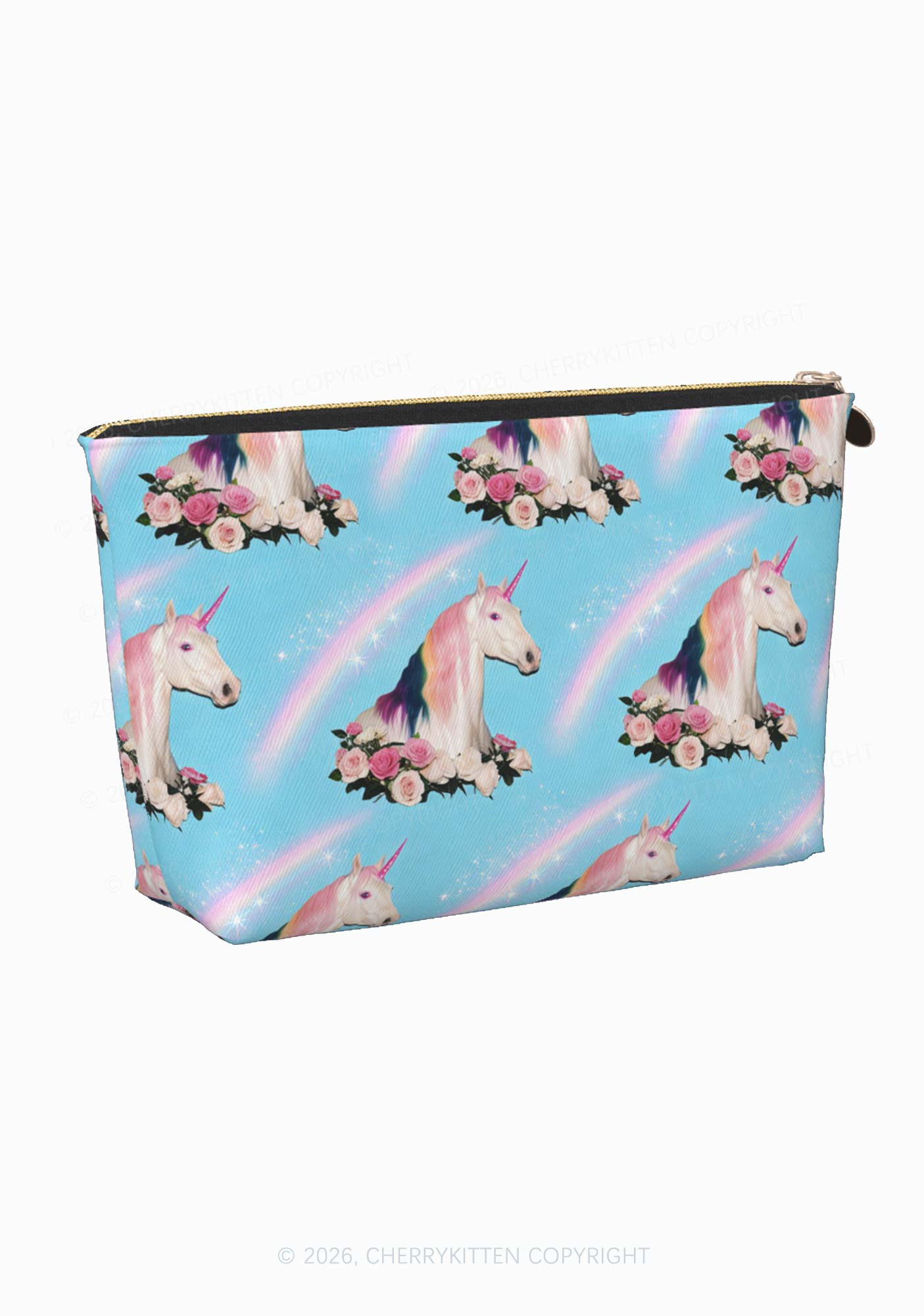 Blue Unicorn Y2K Makeup Bag Cherrykitten
