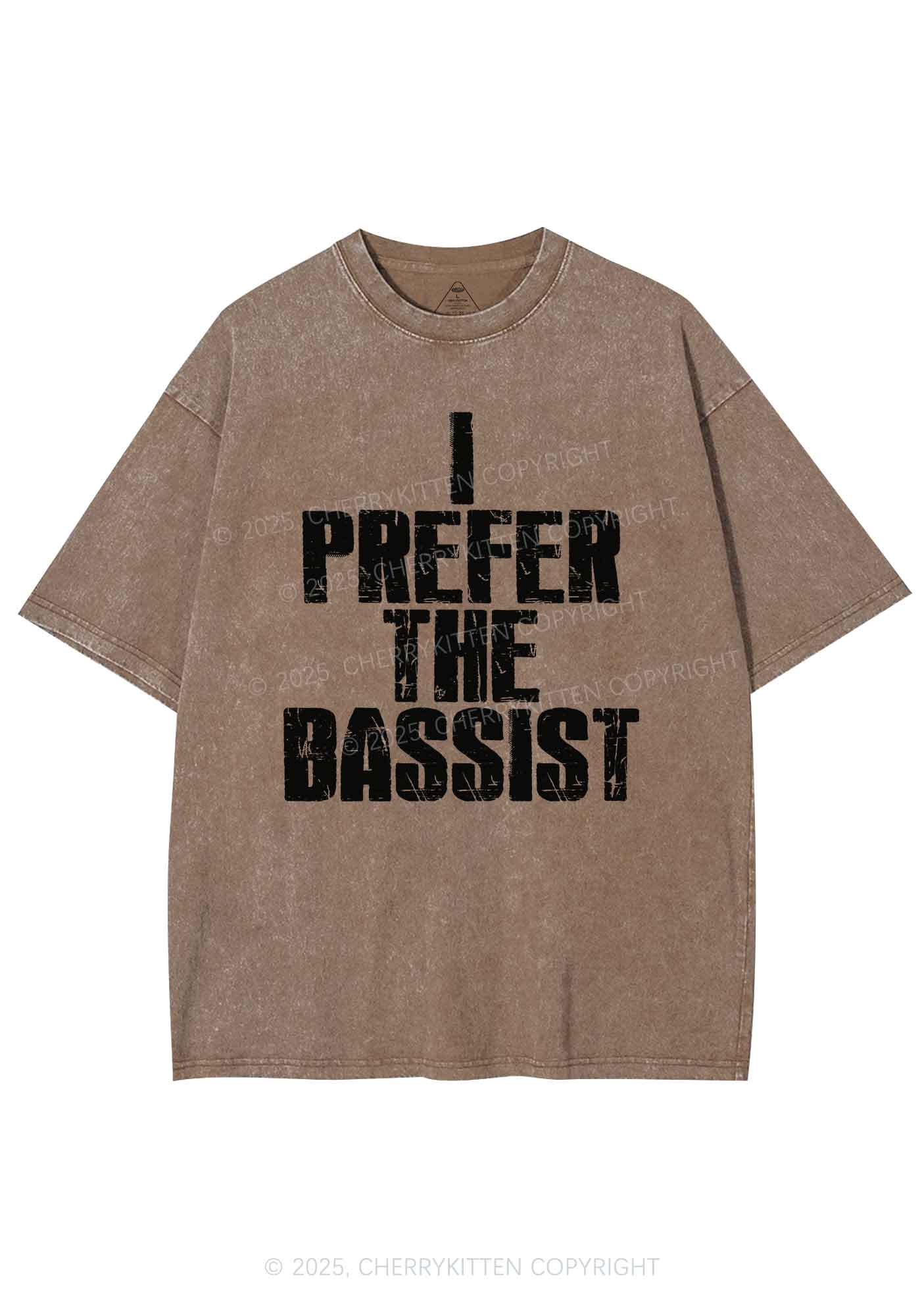 I Prefer The Bassist Y2K Shirts Washed Tee Cherrykitten