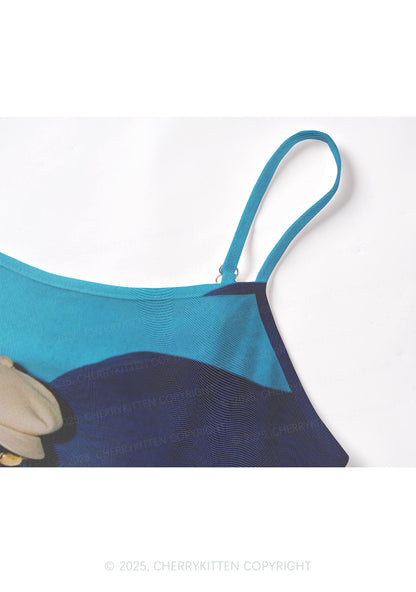 Cats Coffee Break Y2K Mesh Cami Tank Cherrykitten