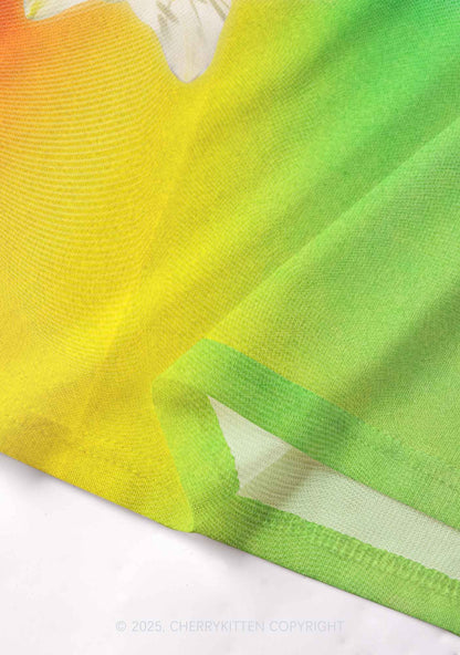 Lily in Rainbow Pride Y2K Mesh Cami Tank Cherrykitten