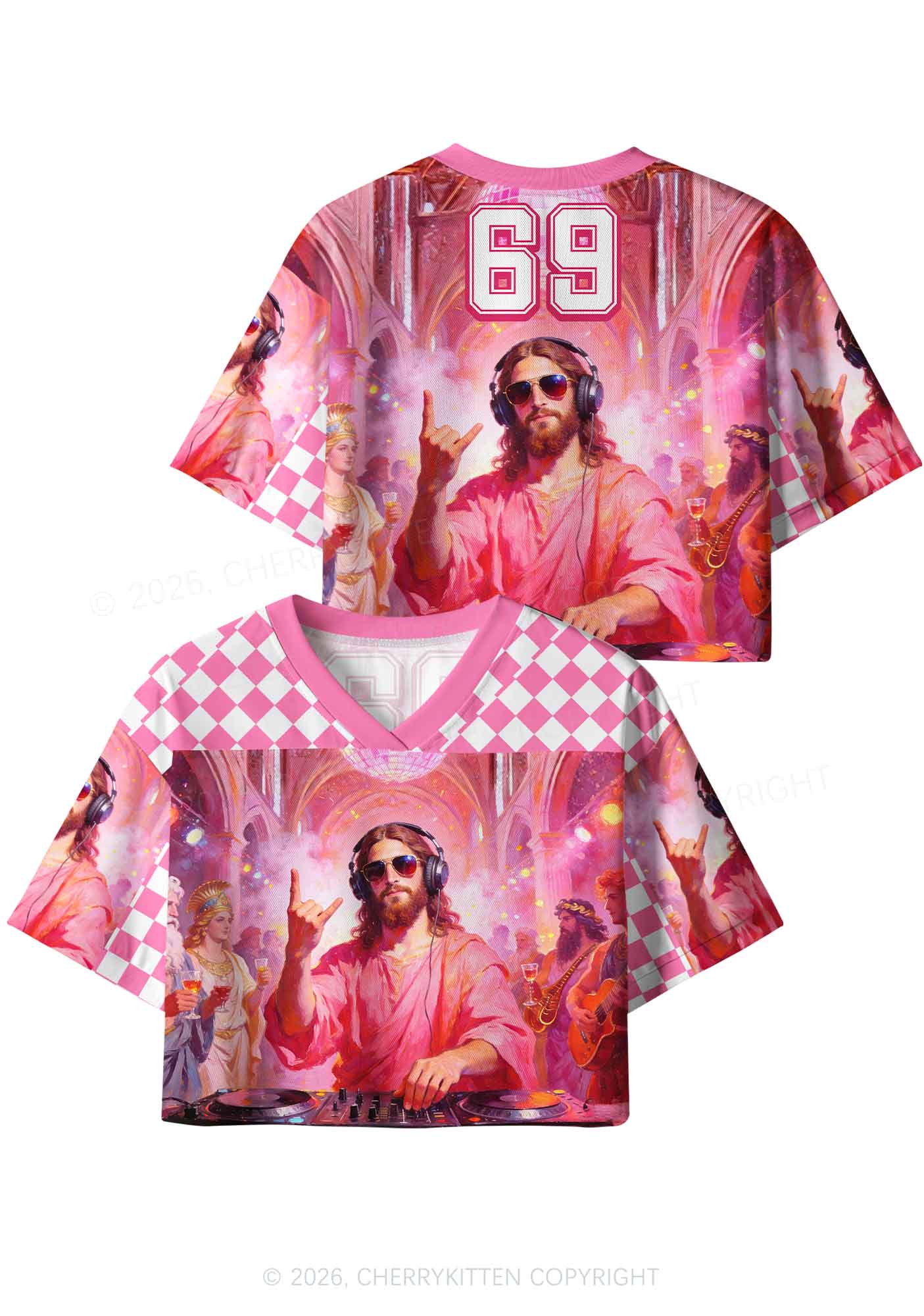DJ Jesus Y2K Crop Sport Jersey Shirts Cherrykitten