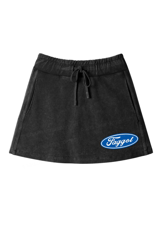 Faggot Pride Y2K Washed Mini Skirts Cherrykitten