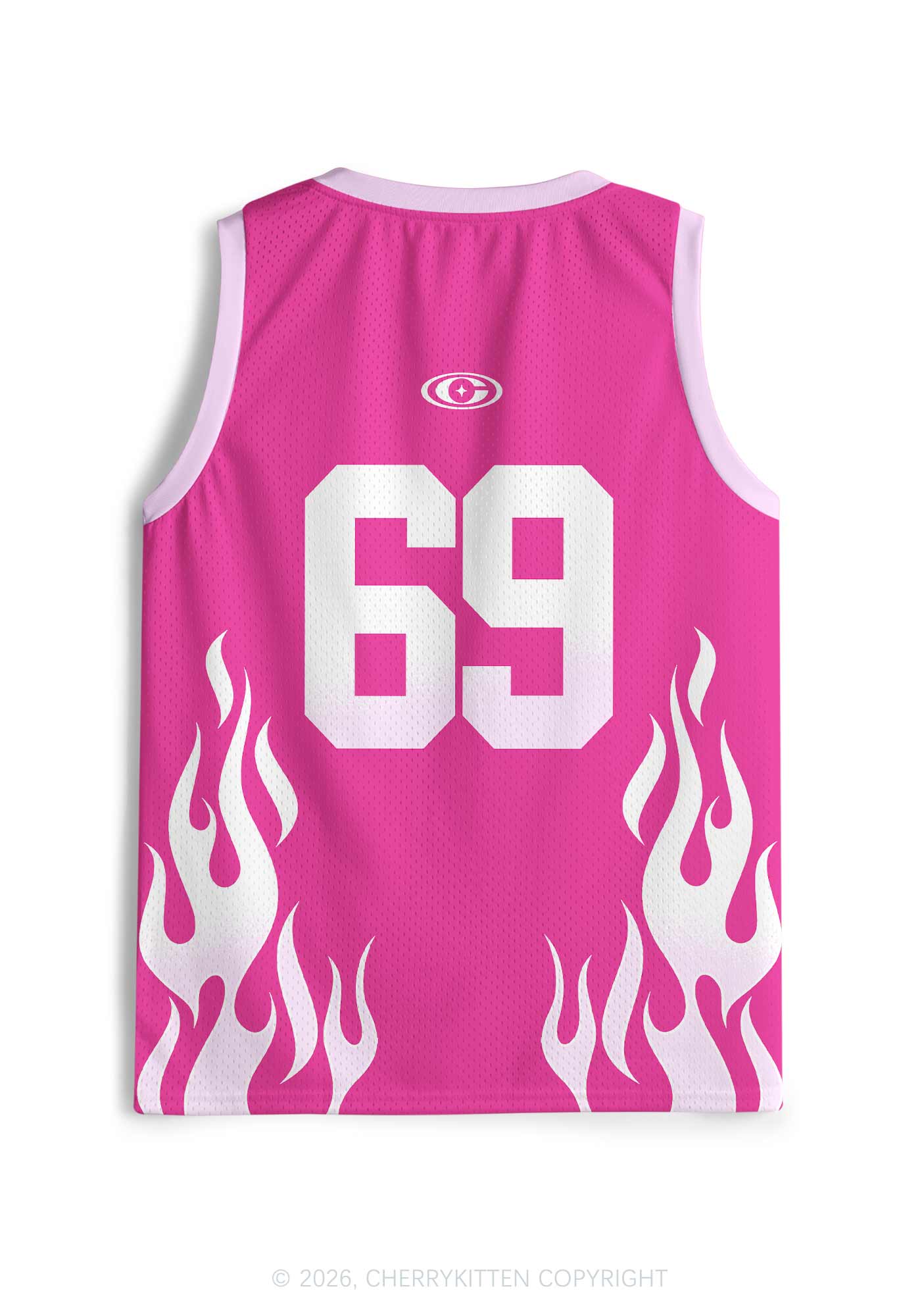 Hot Pink Custom GF BF Photo Y2K Sport Jersey Tank Cherrykitten