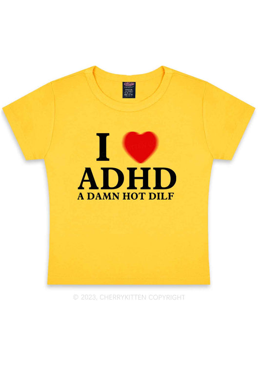 I Love ADHD Y2K Baby Tee Cherrykitten