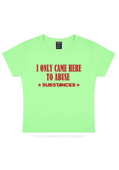 Abuse Substances Y2K Baby Tee Cherrykitten