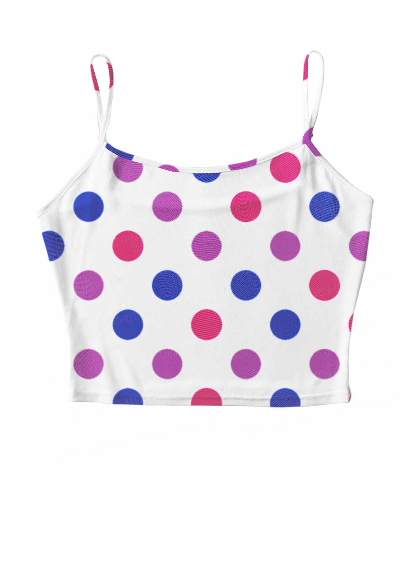 Bisexual Dots On White Pride Y2K Mesh Cami Tank Cherrykitten