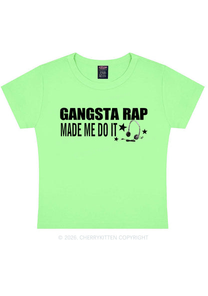 Gangsta Rap Made Me Do It Y2K Baby Tee Cherrykitten