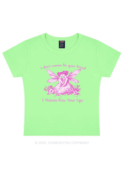 I Wanna Kiss Your Lips Pride Y2K Baby Tee Cherrykitten
