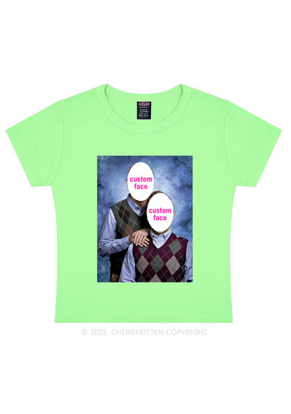 Custom Step Brothers Portrait Y2K Baby Tee Cherrykitten