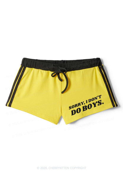 Sorry I Dont Do Boys Pride Y2K Drawstring Mini Shorts Cherrykitten