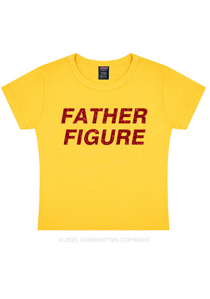 Glitter Father Figure Y2K Baby Tee Cherrykitten