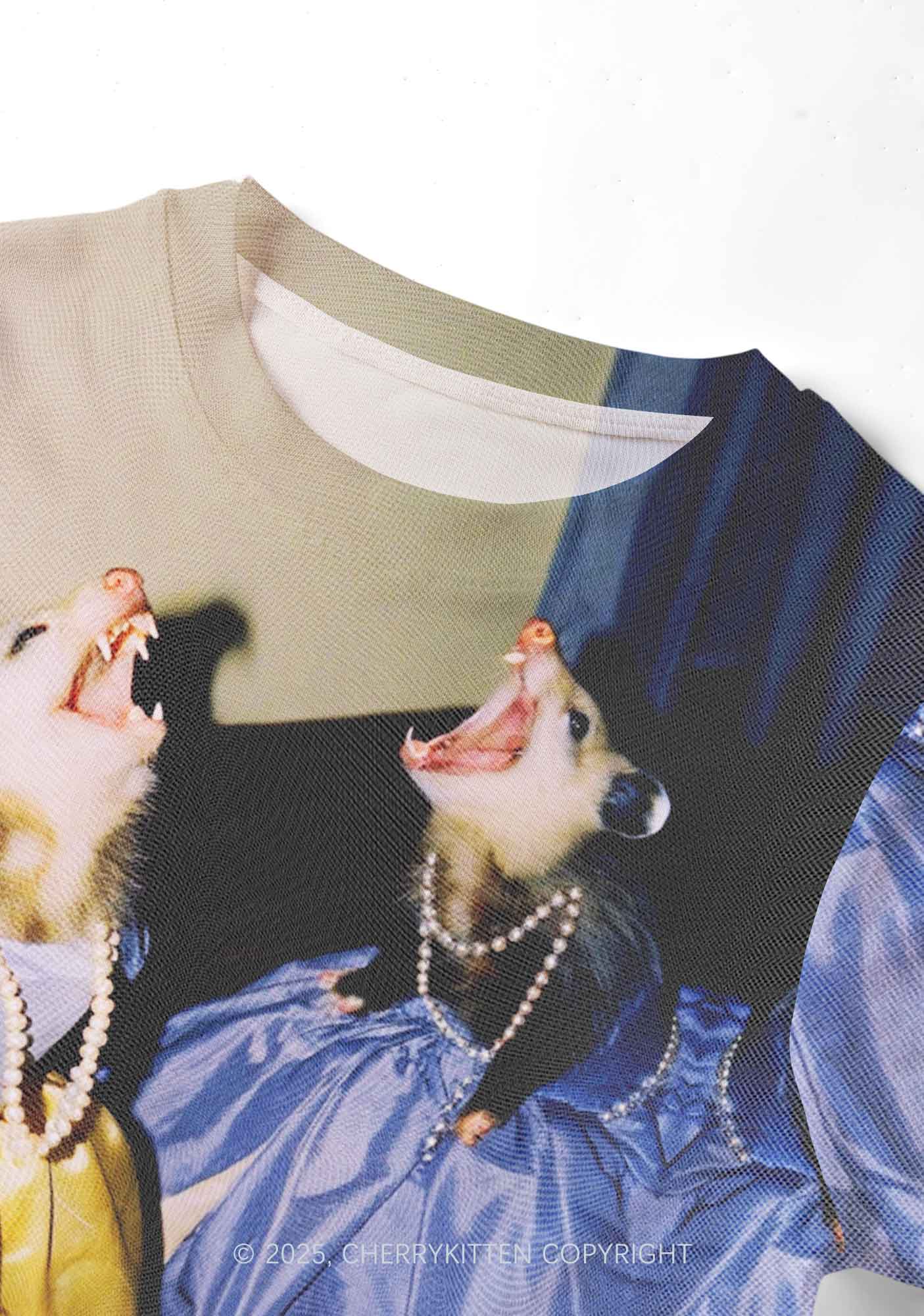 Princess Rats Y2K Mesh Crop Top Cherrykitten