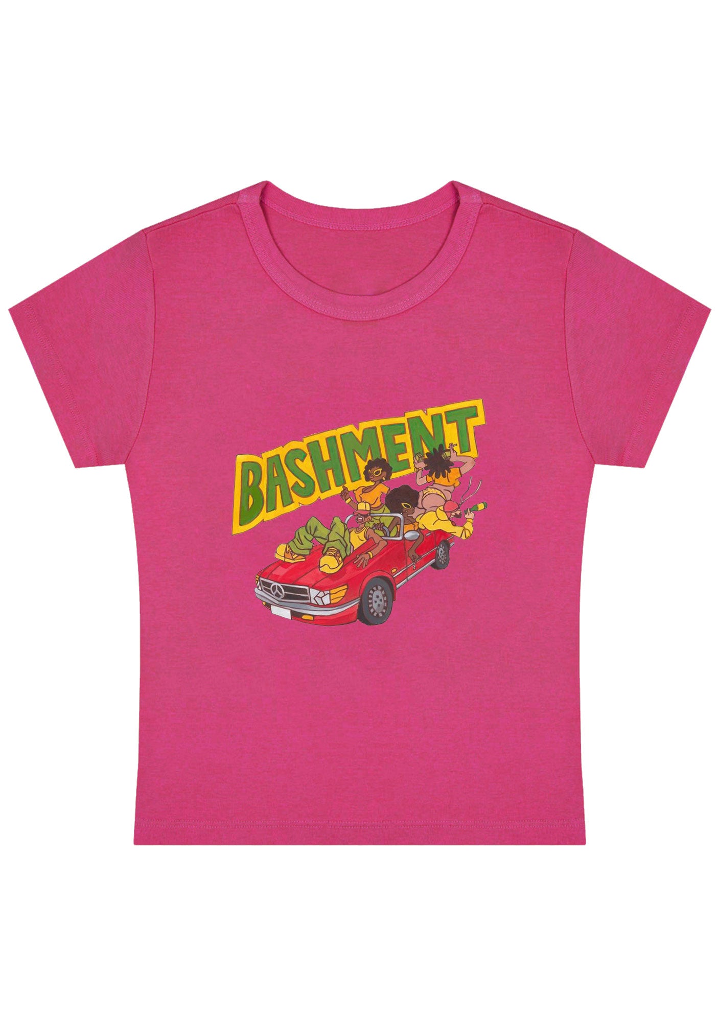 Curvy Bashment Red Car Baby Tee
