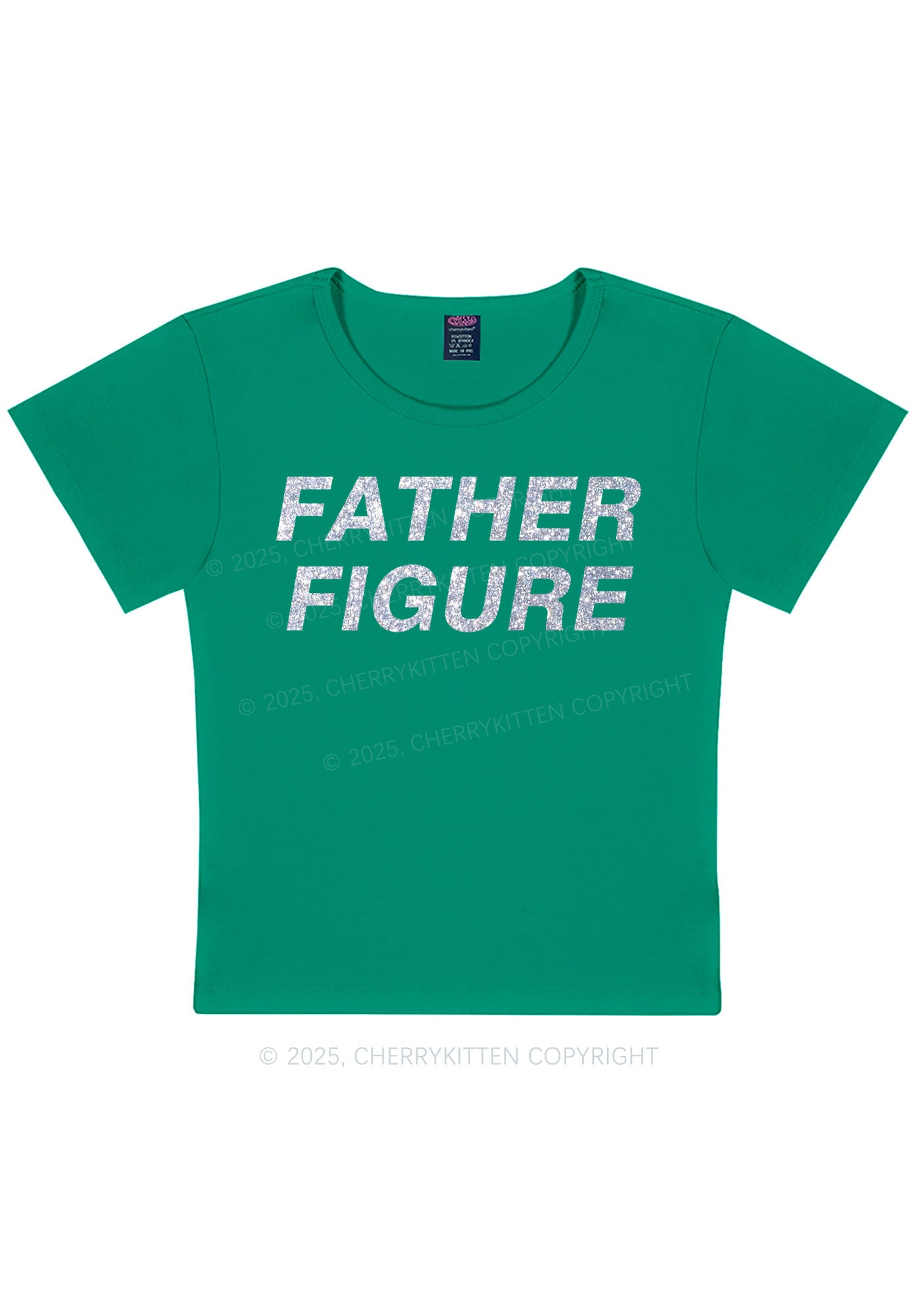 Glitter Father Figure Y2K Baby Tee Cherrykitten