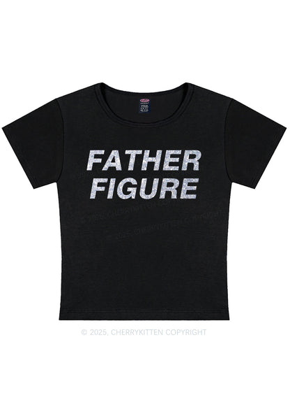 Glitter Father Figure Y2K Baby Tee Cherrykitten