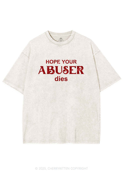 Glitter Abuser Dies Y2K Shirts Washed Tee Cherrykitten