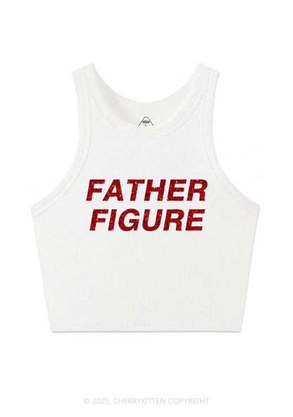 Glitter Father Figure Y2K Crop Tank Top Cherrykitten