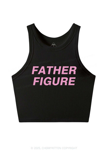 Glitter Father Figure Y2K Crop Tank Top Cherrykitten