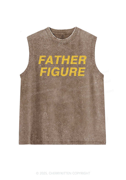 Glitter Father Figure Y2K Washed Muscle Tank Cherrykitten