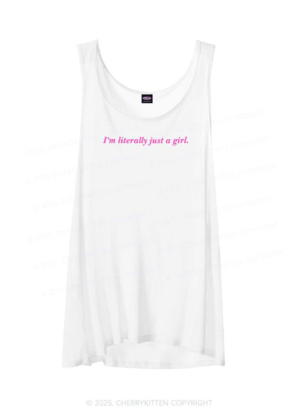 Literally Just A Girl Y2K Sheer Boyfriend Tank Cherrykitten