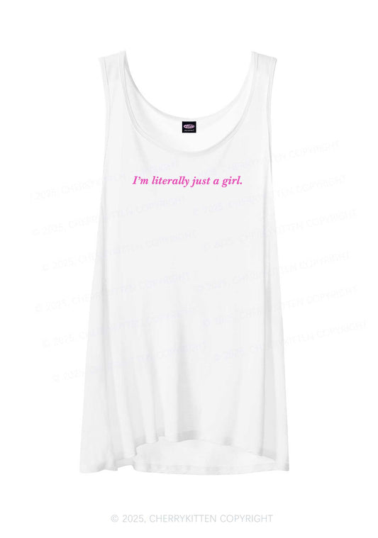 Literally Just A Girl Y2K Sheer Boyfriend Tank Cherrykitten