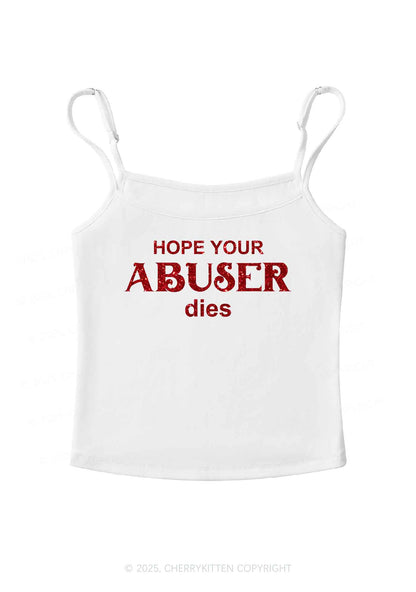 Glitter Abuser Dies Y2K Spaghetti Strap Cami Cherrykitten