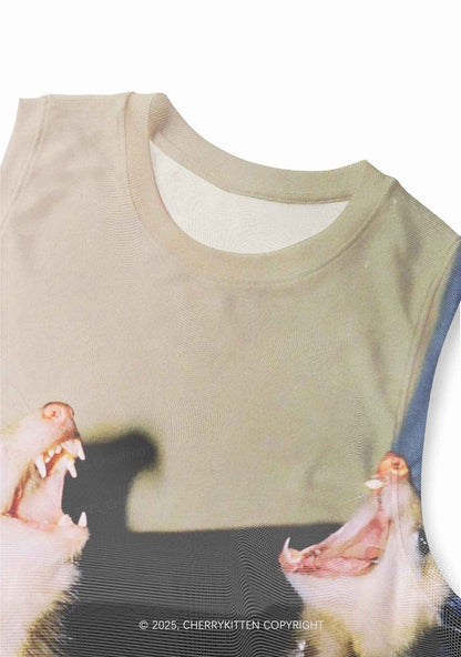 Princess Rats Y2K Mesh Muscle Tank Cherrykitten