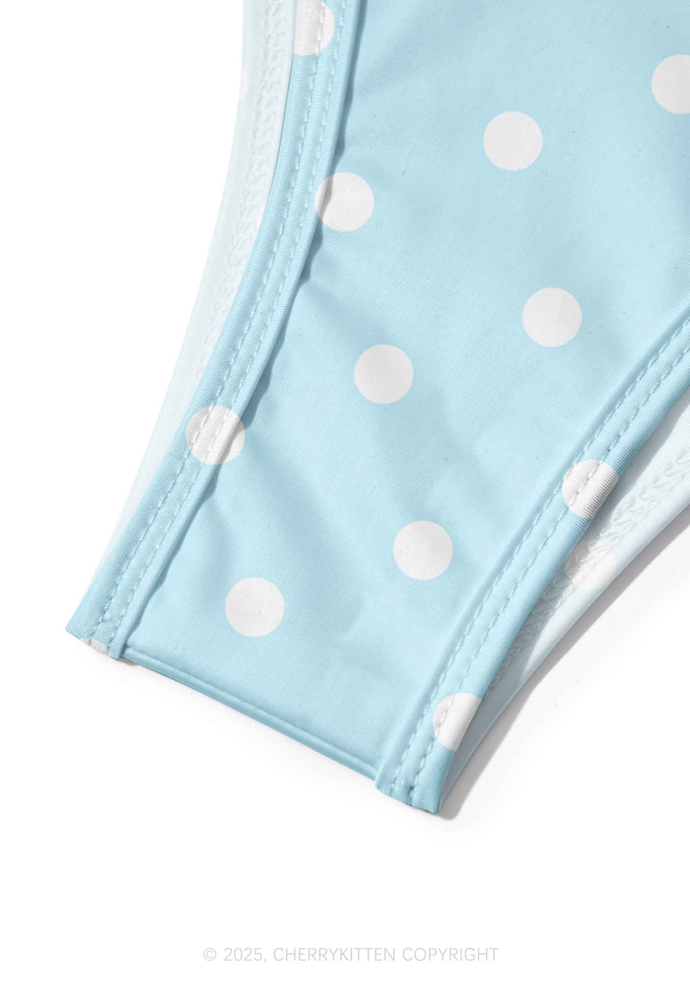 Sky Blue Dots Y2K Print Bikini Set Cherrykitten
