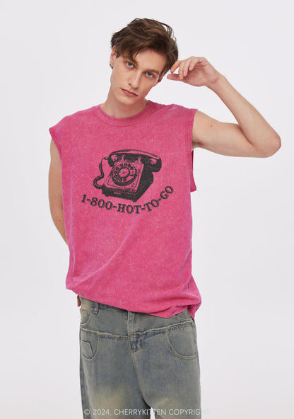 Hot To Go Y2K Washed Tank Cherrykitten