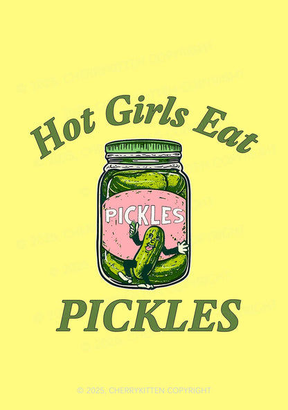 Hot Girls Eat Pickles 1Pc Y2K Pin Badge Cherrykitten