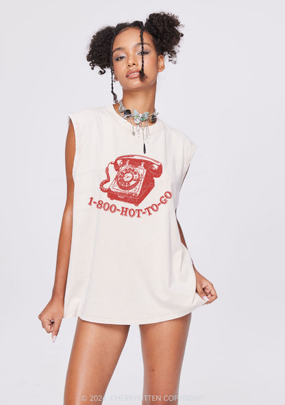 Hot To Go Y2K Washed Tank Cherrykitten