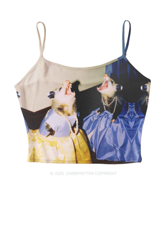 Princess Rats Y2K Mesh Cami Tank Cherrykitten